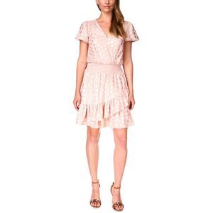 Michael Kors Petite Julia Wrap Dress In Rose Water P/S